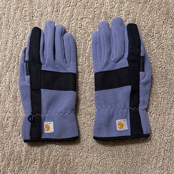 Carhartt Blue and Black Fleece Gloves - Picture 1 of 5